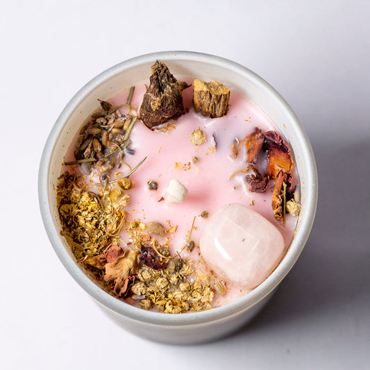 Love Spell With Rose Quartz Intention Candle/Altar Candle/Ritual Candle/Spell Candle