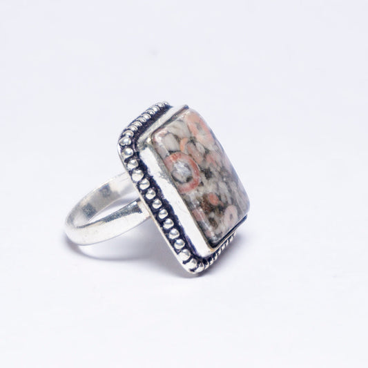 Leopard Skin Jasper Crystal Ring