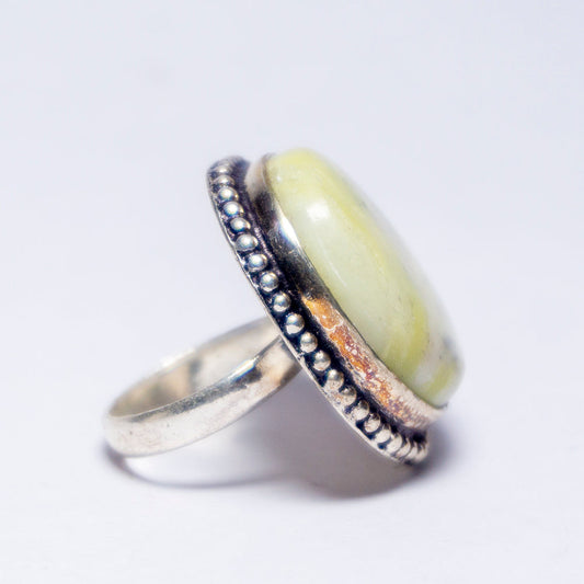 Lemon Jade Crystal Ring