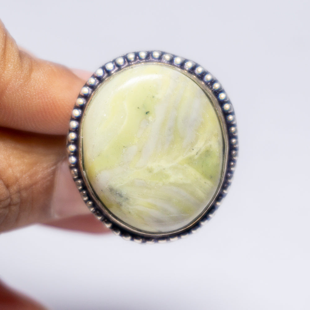 Lemon Jade Crystal Ring