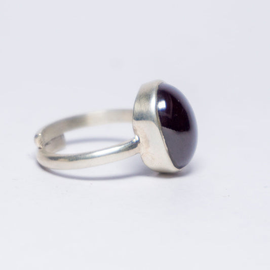 Star Garnet Crystal Ring In Sterling Silver