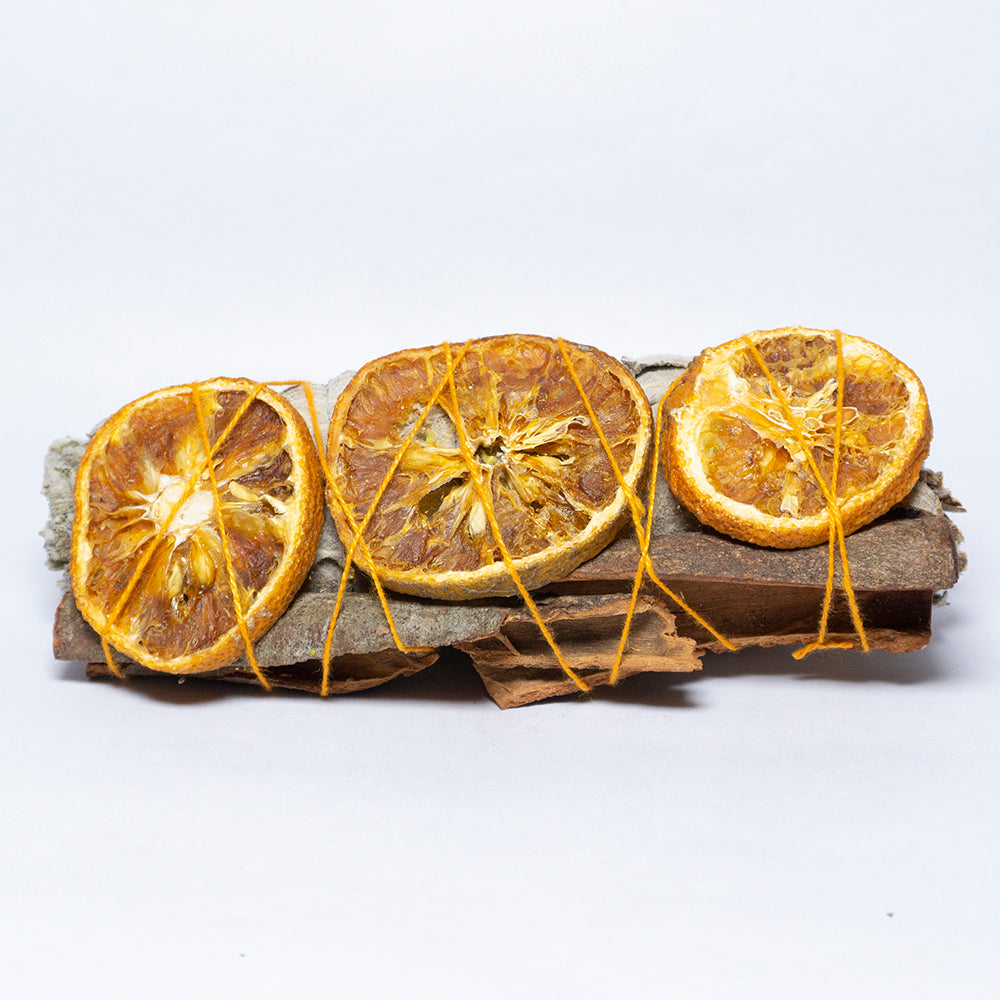 Pack Of 4 - Sage With Orange And Cinnamon Smudge Stick Bundle