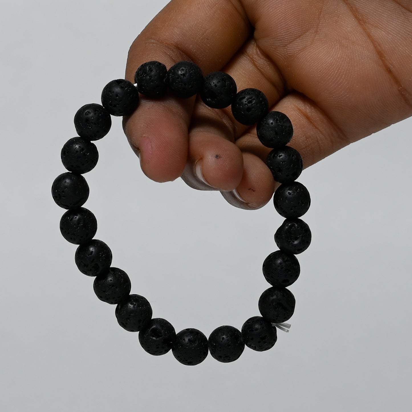 Real Lava Crystal and Stone Bead Bracelet Jewellery 8mm