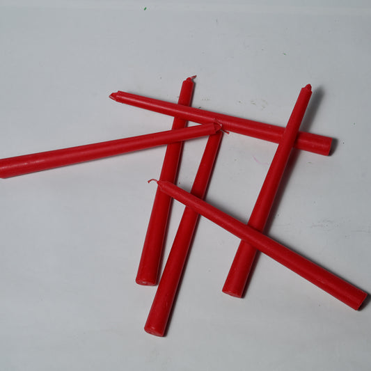 Real Long Simple Red Candle Daily Ritual Candle