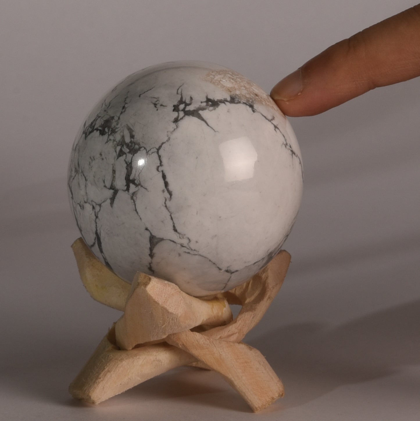 Real Howlite Crystal Ball Sphere