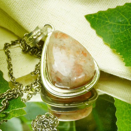 Real Sunstone Crystal Fancy Pendant