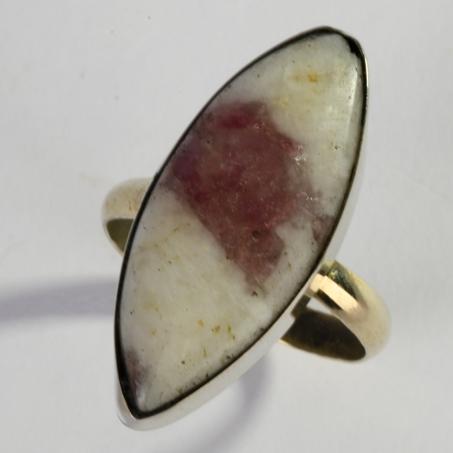 Real Peach Moonstone Crystal and Stone Ring Jewellery