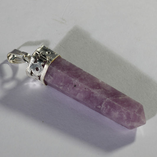 Real Lepidolite Crystal and Stone Necklace Point Pendant Jewellery