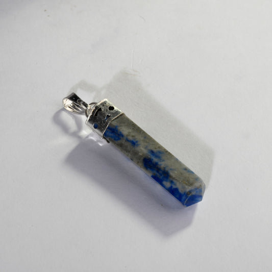 Real Lapis Lazuli Crystal and Stone Necklace Point Pendant Jewellery