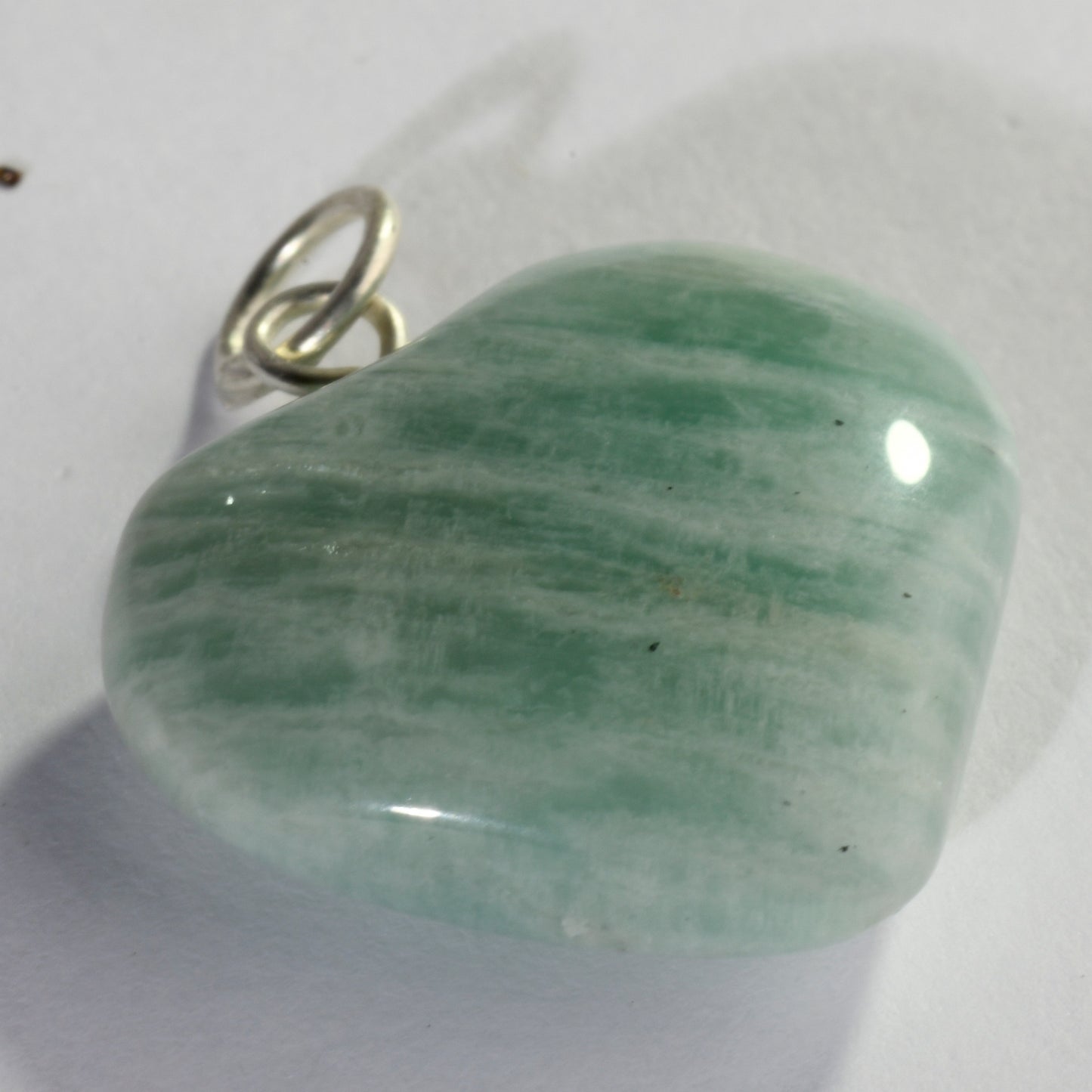Real Amazonite Mini Crystal and Stone Necklace Heart Shaped Pendant Jewellery