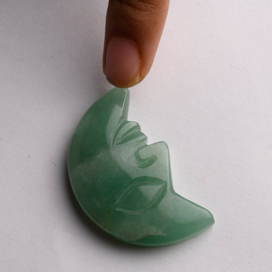 Green Aventurine Half Moon Shaped Crystal