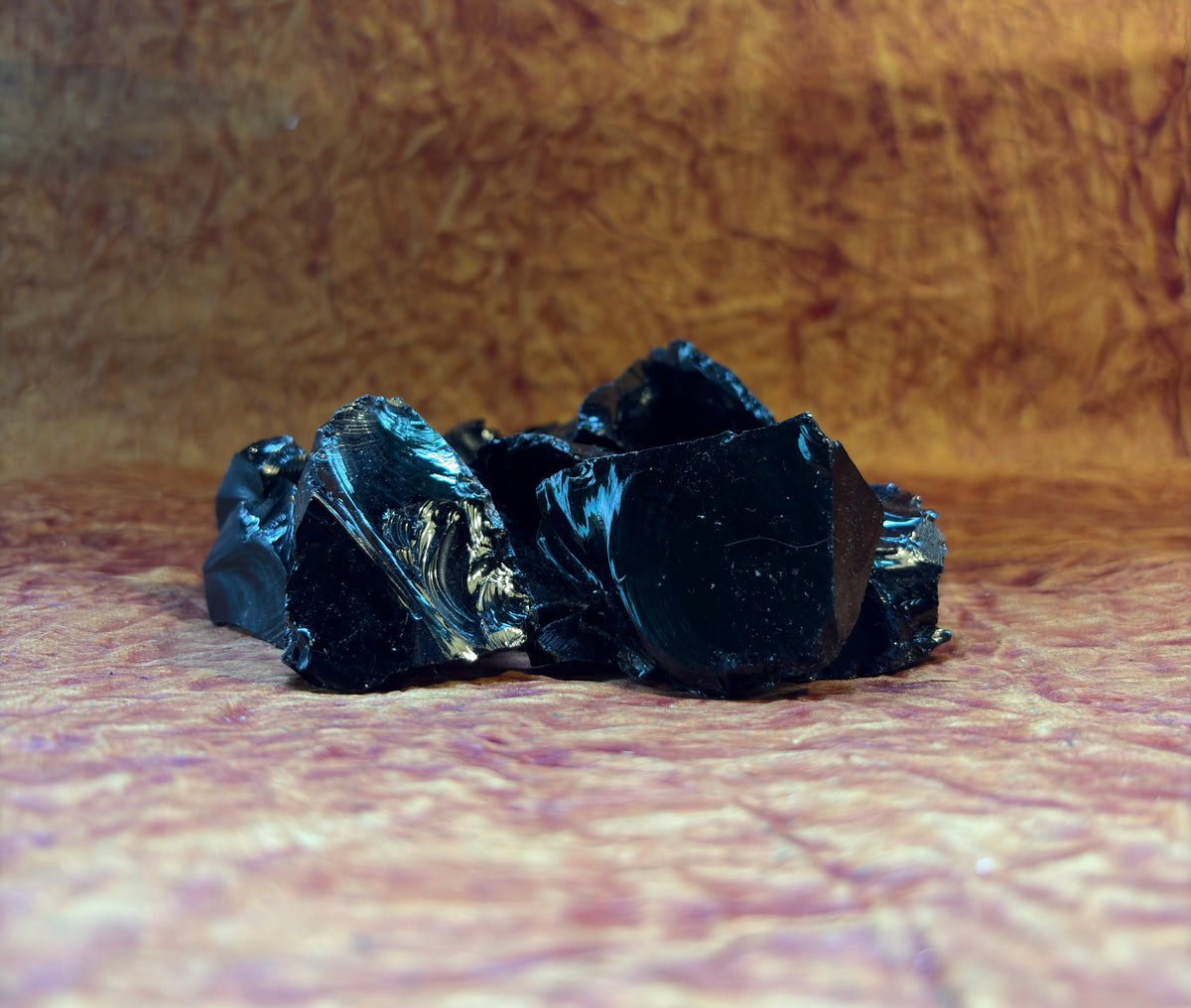 Natural Raw Black Obsidian crystal stone