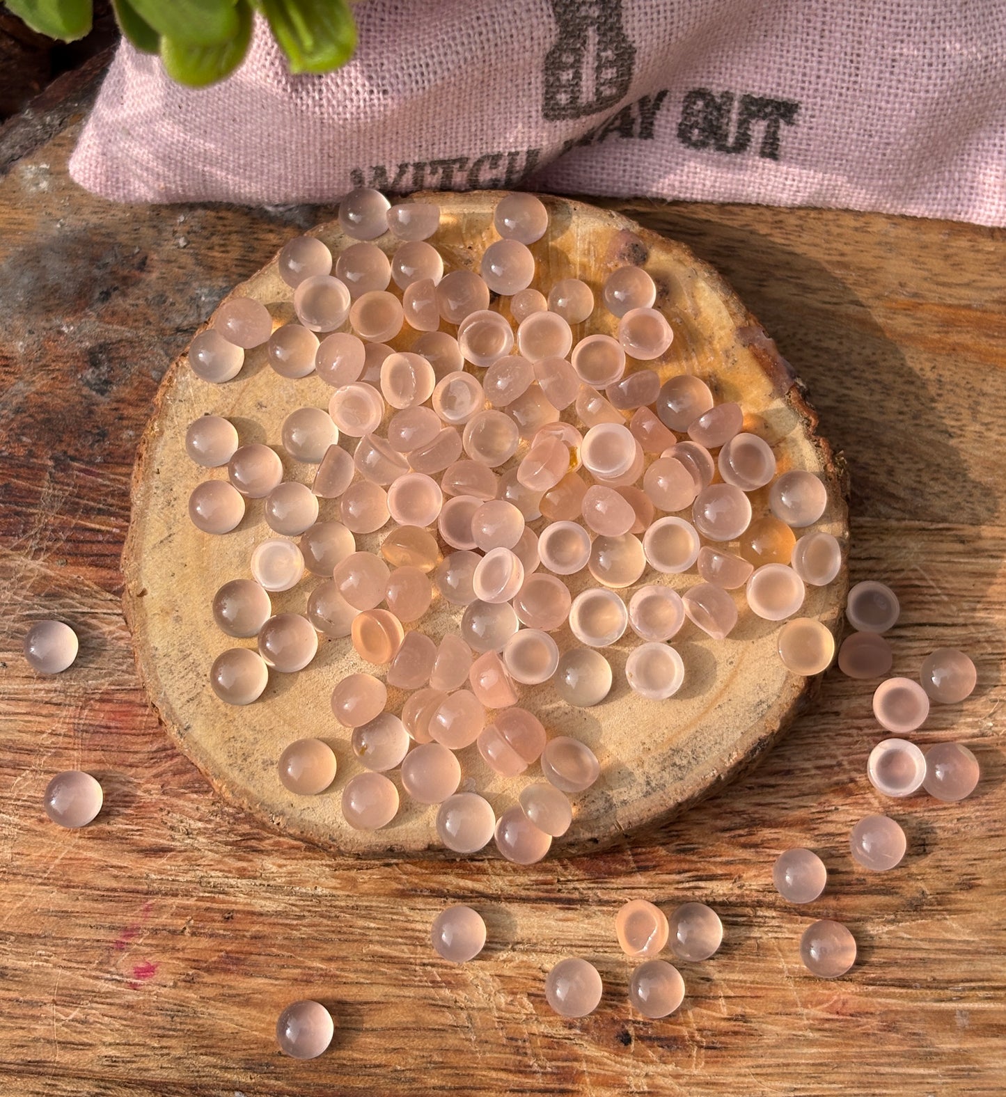 Rose Quartz Crystal Cabochons