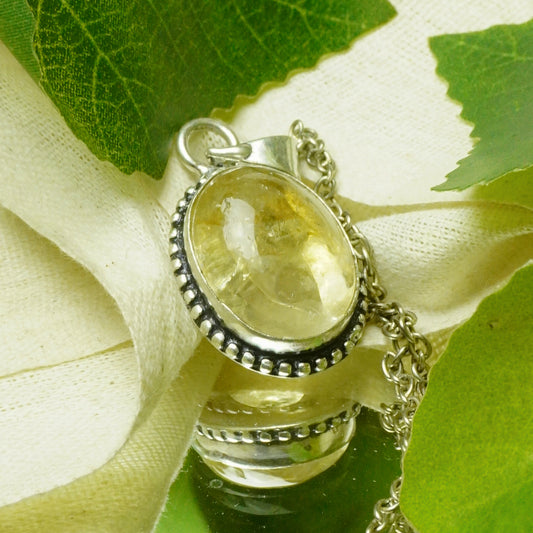 Real Citrine Crystal Fancy Pendant