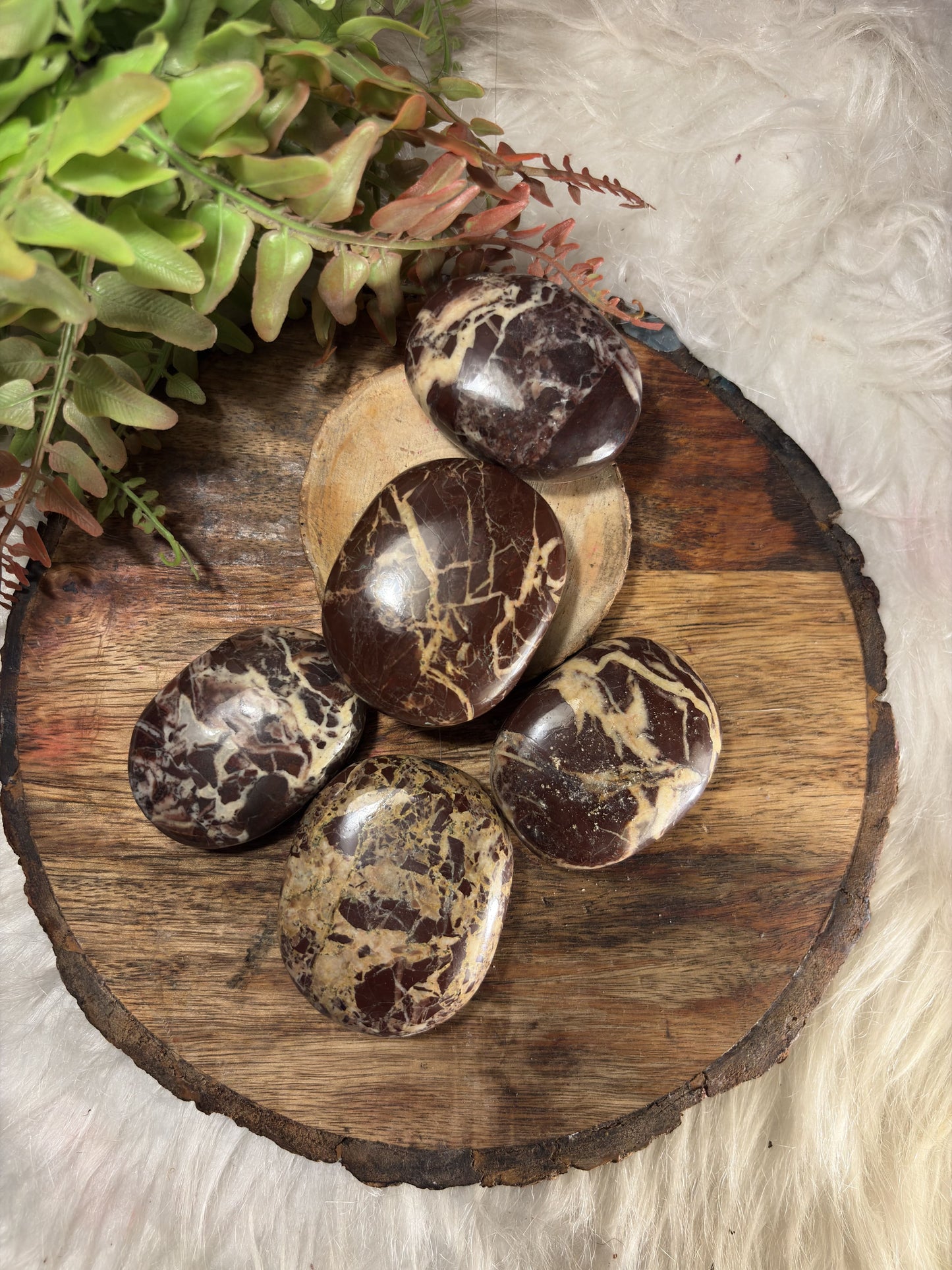 African Red Jasper palm stone crystal