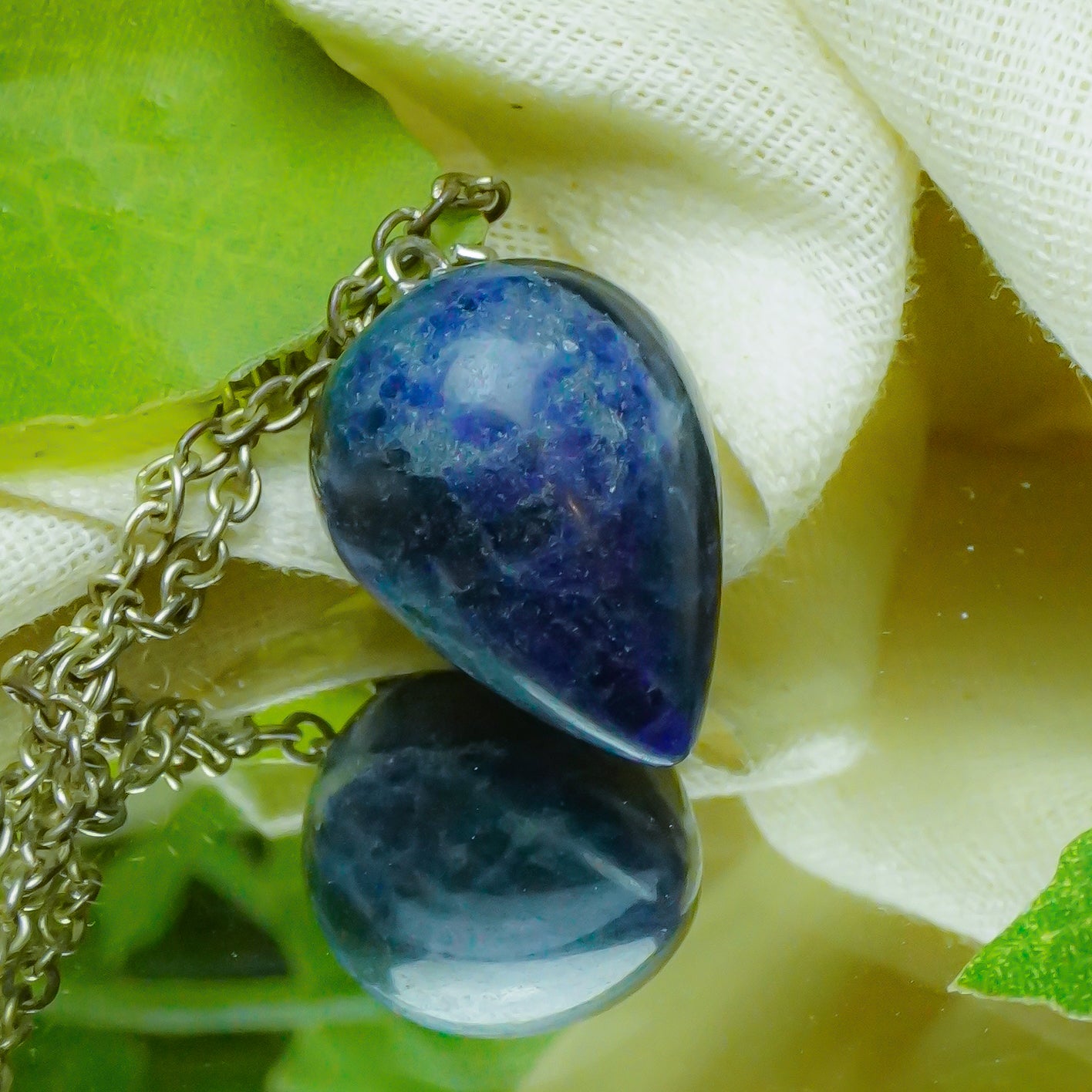 Real Sodalite Crystal Drop Pendant