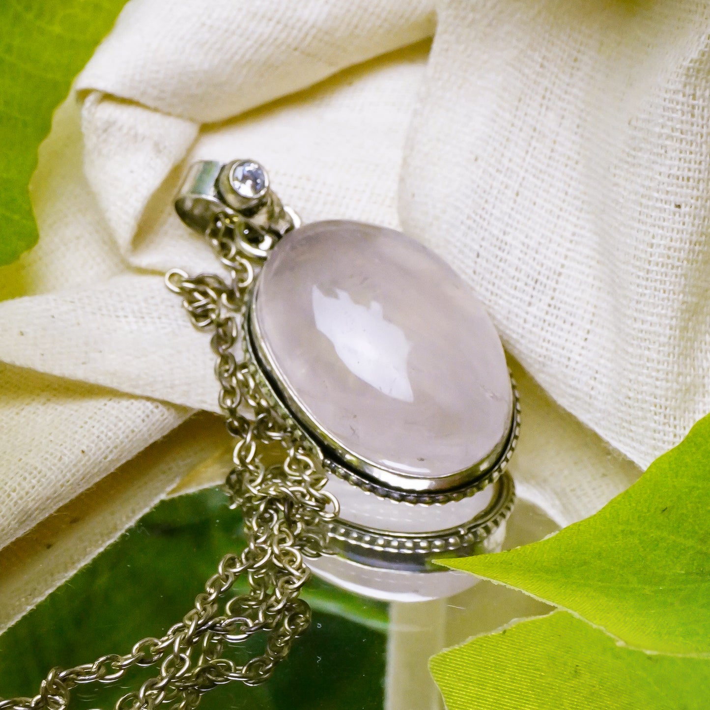 Real Rose Quartz Crystal Fancy Pendant