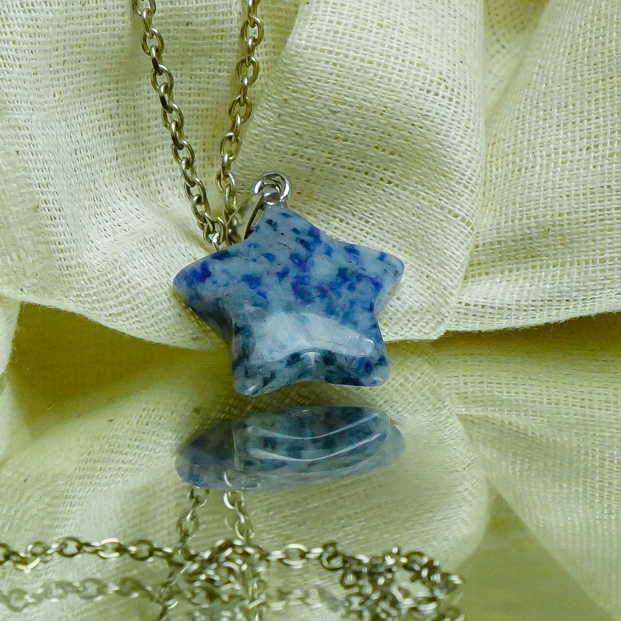 Real Sodalite Crystal Star Pendant