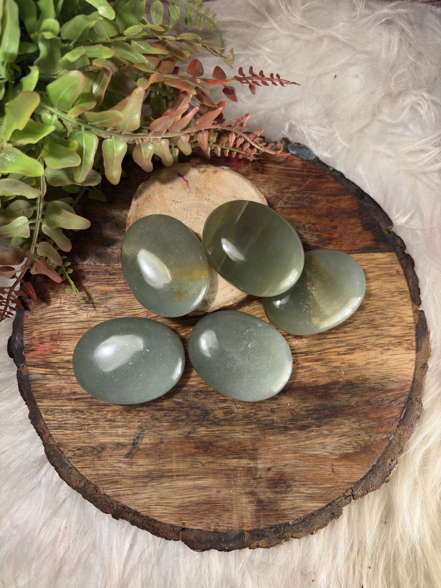 Green Aventurine palm stone crystal