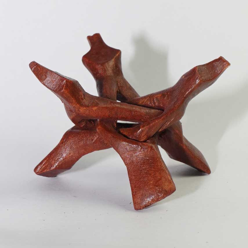 Real Vintage Wooden Sphere Stand