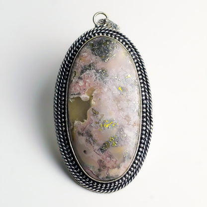 Rhodochrosite Crystal Pendant
