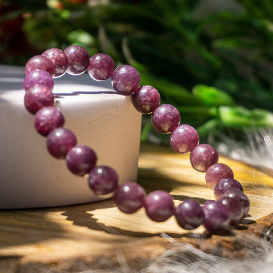 Lepidolite Crystal Bead Bracelet