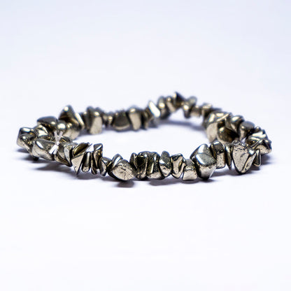 Pyrite Crystal And Stone Chip Bracelet Jewellery