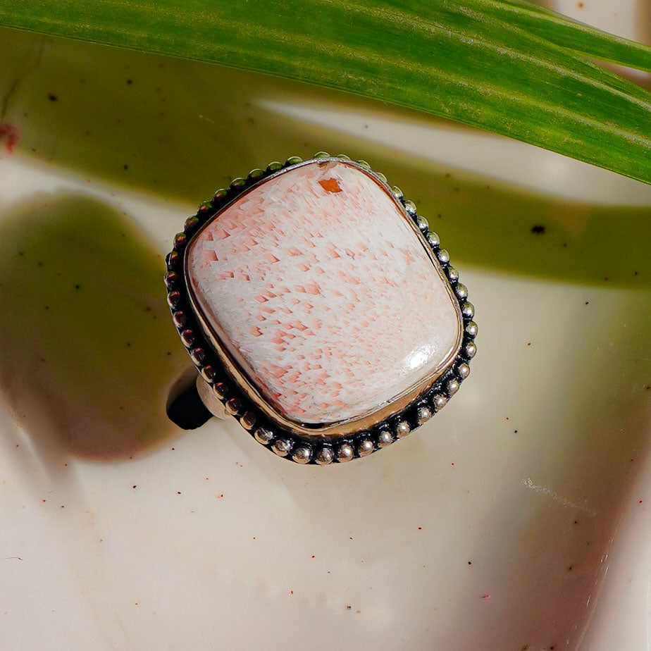 Scolecite Crystal Ring