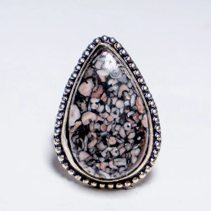 Leopard Skin Jasper Crystal Ring