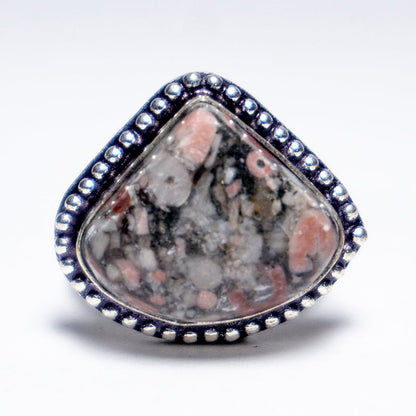 Leopard Skin Jasper Crystal Ring