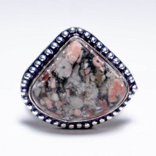 Leopard Skin Jasper Crystal Ring