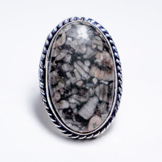 Leopard Skin Jasper Crystal Ring