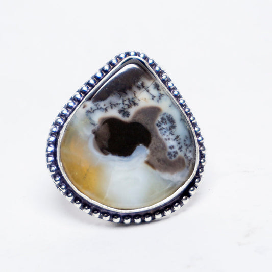 Dendritic Agate Crystal Ring