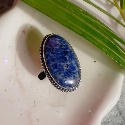 Sodalite Crystal Ring