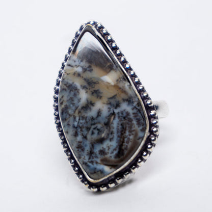 Dendritic Agate Crystal Ring