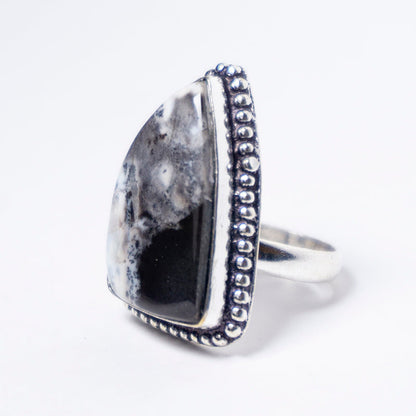 Dendritic Agate Crystal Ring