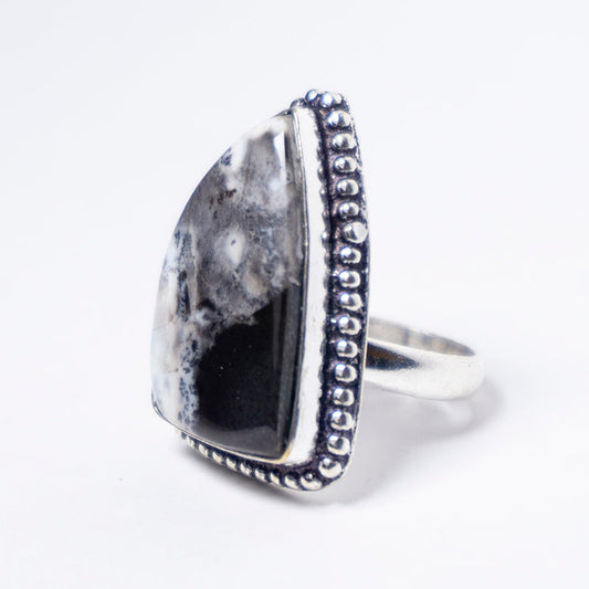 Dendritic Agate Crystal Ring