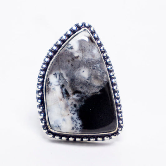 Dendritic Agate Crystal Ring