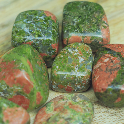 Unakite Crystal Tumbles/Tumbled Stone