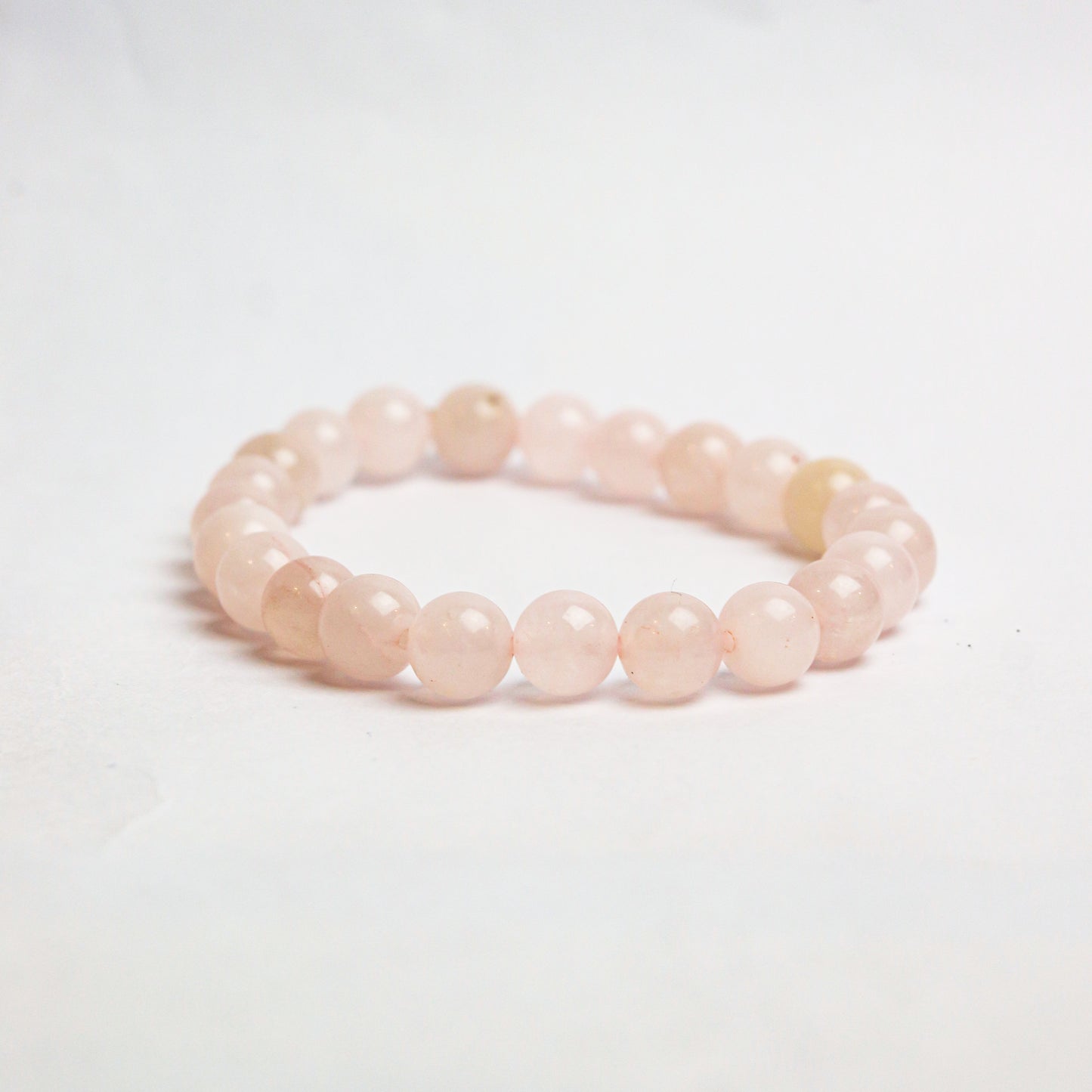 Rose Quartz Crystal Bead Bracelet