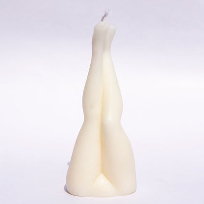 Female Leg Figure Candle White