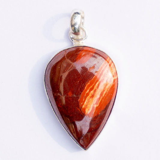 Red Tiger's Eye Crystal Tear Drop Pendant
