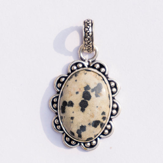 Dalmation Jasper Crystal Pendant