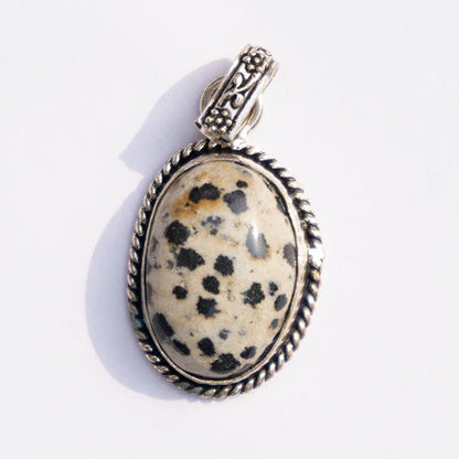 Dalmation Jasper Crystal Pendant