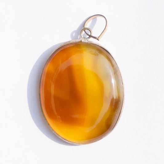 Sardonyx Crystal Oval Pendant