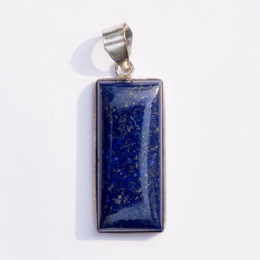 Lapis Lazuli Crystal Rectangle Pendant
