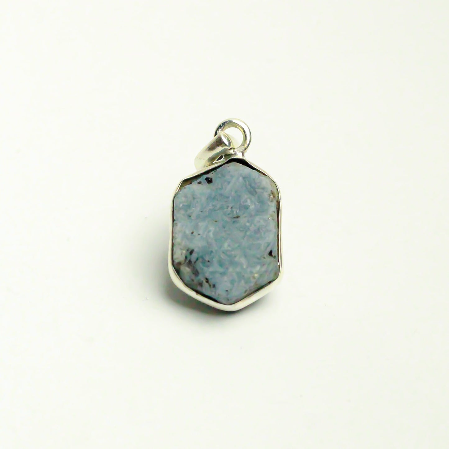 Real Blue Sapphire Silver Pendant