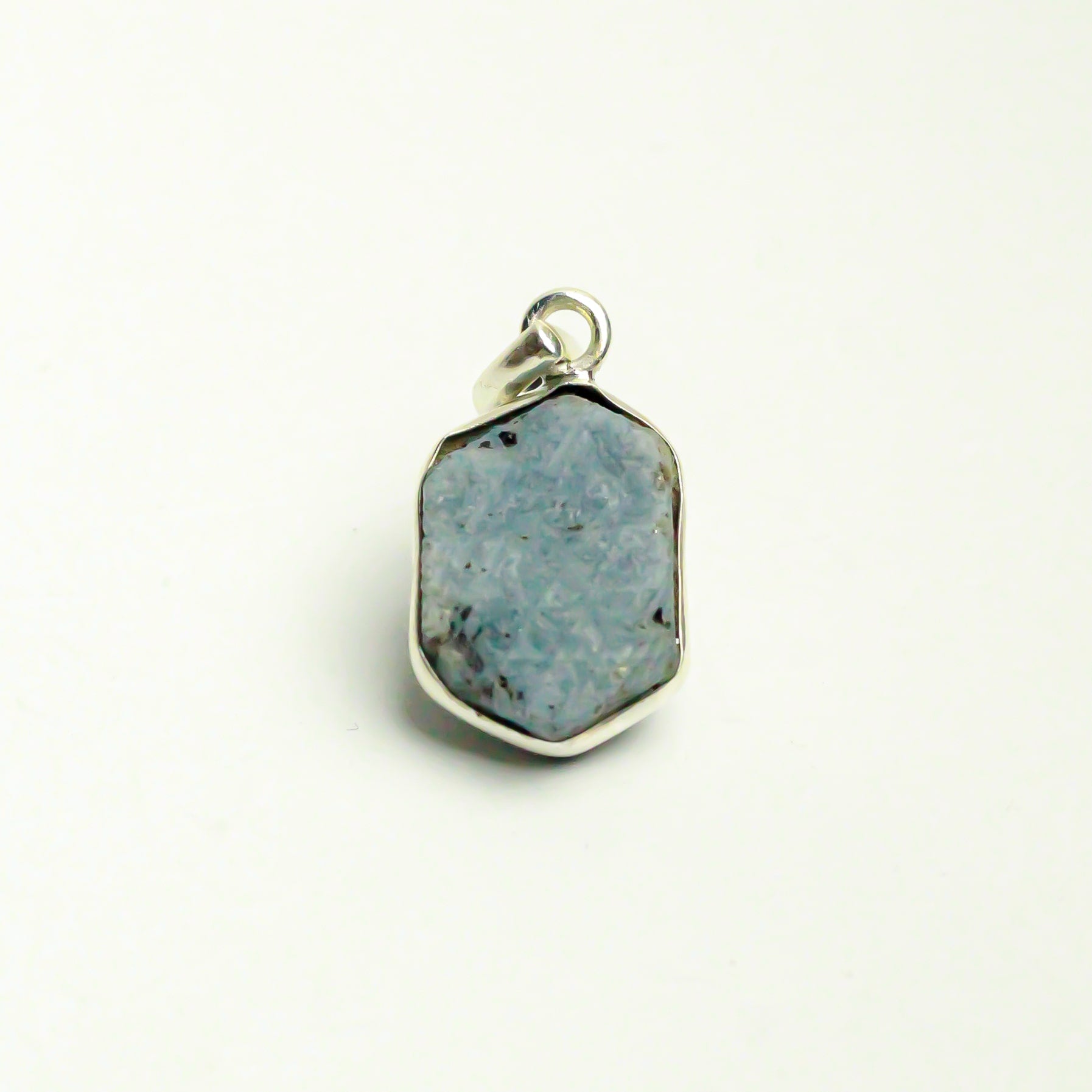 Real Blue Sapphire Silver Pendant