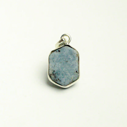 Real Blue Sapphire Silver Pendant