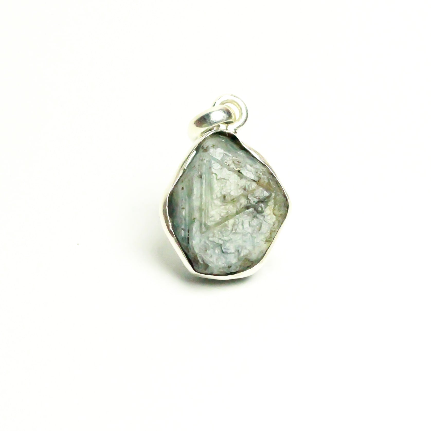 Real Blue Sapphire Silver Pendant